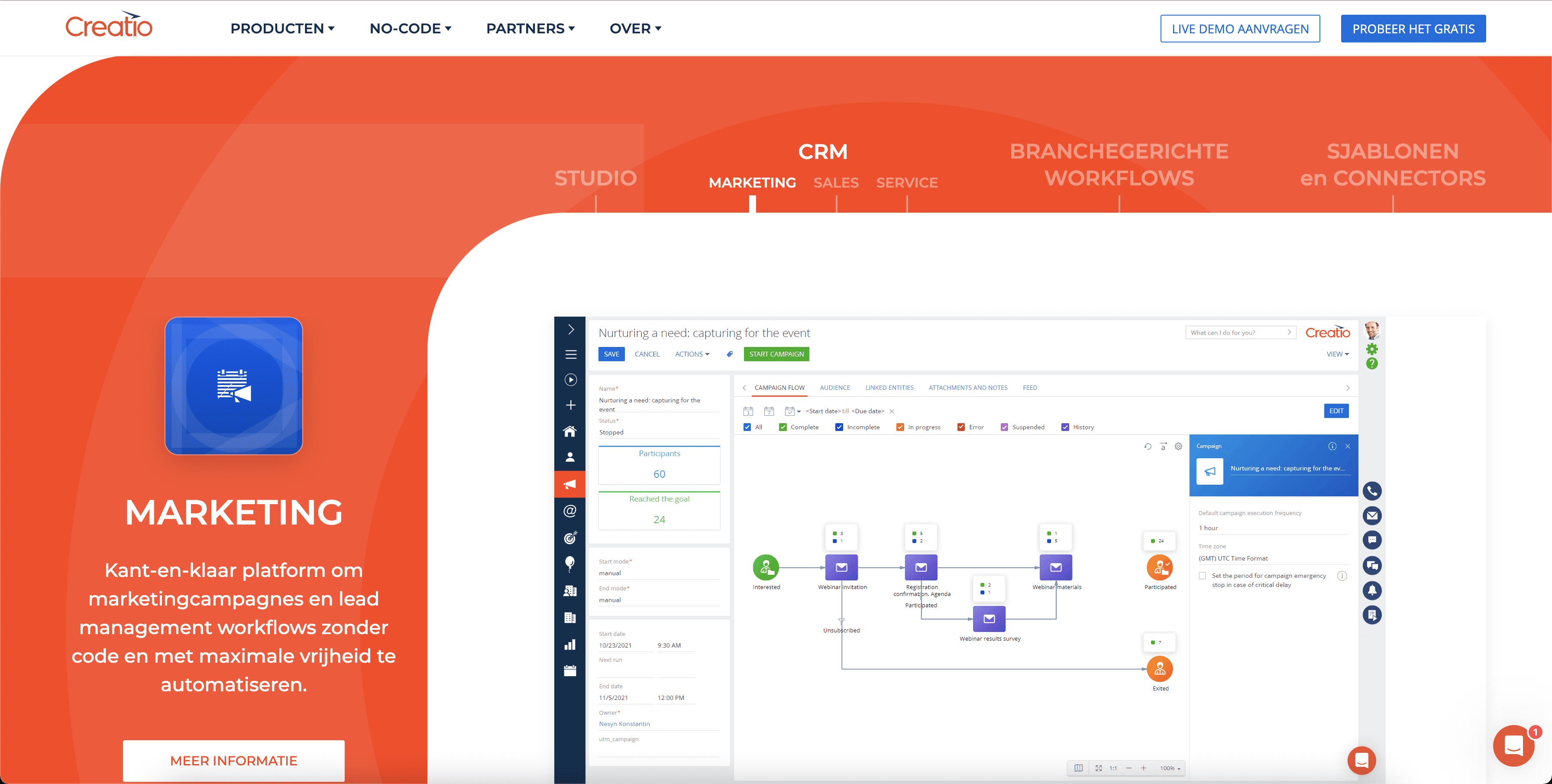 Creatio integratie voor CRM koppeling met custom website